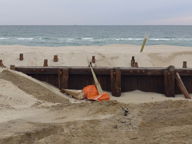 Seashore New Jersey boardwalk destroyed