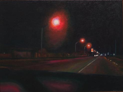 Night Road: Three Streetlights